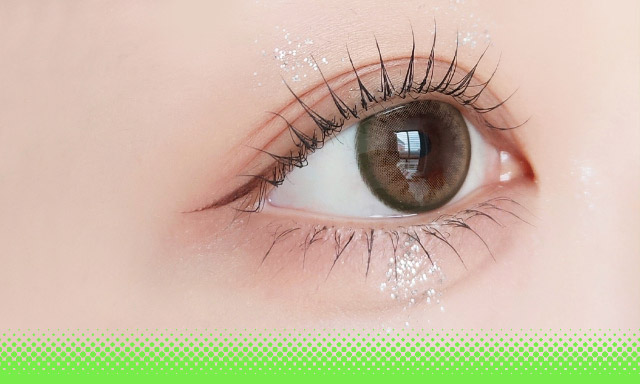 ネバーオリーブ装用写真|最新の韓国トレンドを盛り込んで表現したワンデーカラコン【クラセスト(Qrsessed)】ワンデーカラコン,1day,DIA14.2mm,含水率38.0%,低含水