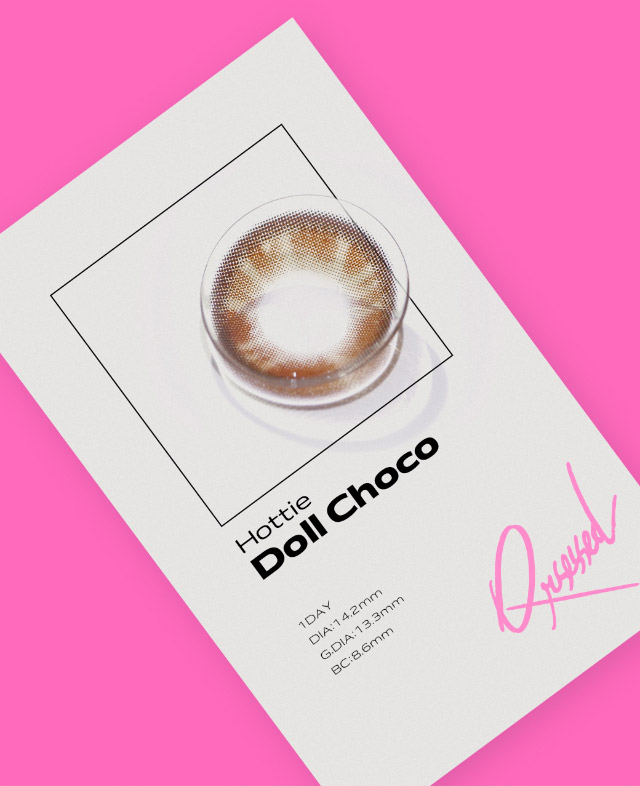 ドールチョコレンズ写真|最新の韓国トレンドを盛り込んで表現したワンデーカラコン【クラセスト(Qrsessed)】ワンデーカラコン,1day,DIA14.2mm,含水率38.0%,低含水