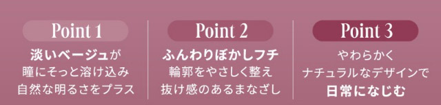 淡いベージュが瞳にそっと溶け込み自然な明るさをプラス,ふんわりぼかしフチ,輪郭をやさしく整え抜け感のあるまなざし,やわらかくナチュラルなデザインで日常になじむ|自信を語る、主役のまなざし TWICE サナイメージモデルのワンデーカラコン【RADIRIS(ラディリス)】1day,10枚入り,DIA14.0mm,BC8.6mm