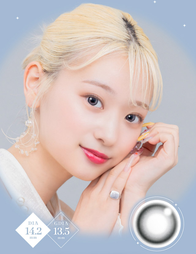 ムーングレー|ナチュラルで透明感のある瞳になれる2WEEKカラコン,RICHI STANDARD 2WEEK SERIES(リッチスタンダードツーウィーク),2week,1箱6枚入り,DIA14.2mm,BC8.6mm