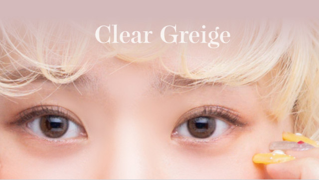 クリアグレージュ装用写真|ナチュラルで透明感のある瞳になれる2WEEKカラコン,RICHI STANDARD 2WEEK SERIES(リッチスタンダードツーウィーク),2week,1箱6枚入り,DIA14.2mm,BC8.6mm