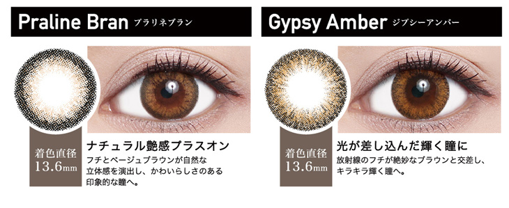 ローラプロデュース&イメージモデルカラコンのレヴィアワンデー カラーは全10カラー