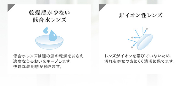 乾燥感が少ない低含水レンズ,非イオン性レンズ|ローライメージモデル レヴィアワンマンス (Revia 1month)1ヶ月 カラコン
