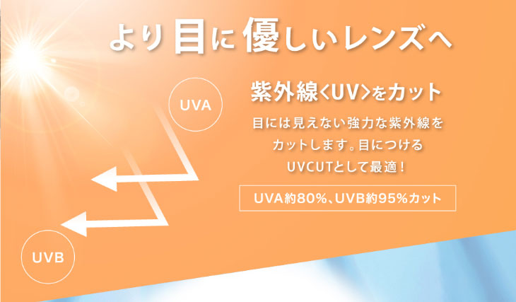 より目に優しいレンズ,紫外線をカット|レヴィアブルーライトワンデークリア