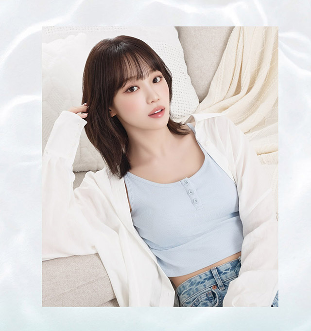 レヴィアシリーズのブランドミューズKIM CHAEWON (キム・チェウォン) of LE SSERAFIM|KIM CHAEWON (キム・チェウォン) of LE SSERAFIMイメージモデル 瞳にやさしい高含水クリアコンタクトレンズ レヴィアクリアワンデー 38%(ReVIA CLEAR 1DAY 38%)