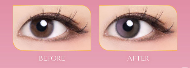 アイニーピンクの装用写真|ひめたる麗しさイマドキワンホン「ヴィレジェ(VILLEGE)」,1day,DIA14.2/14.5mm,BC8.6mm,1箱10枚入り
