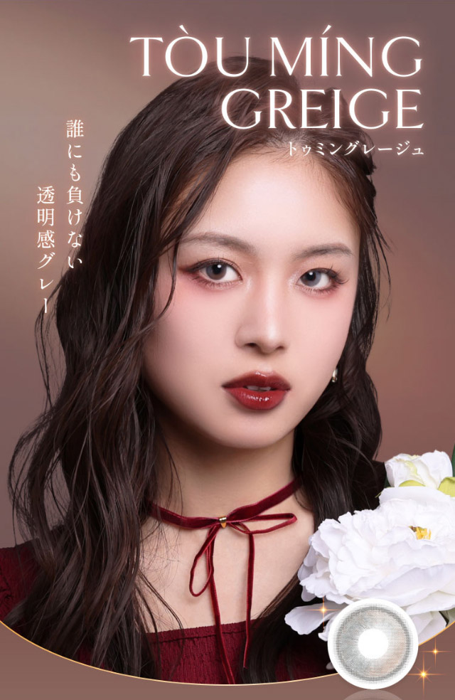 誰にも負けない透明感グレー|ひめたる麗しさイマドキワンホン「ヴィレジェ(VILLEGE)」,1day,DIA14.2/14.5mm,BC8.6mm,1箱10枚入り