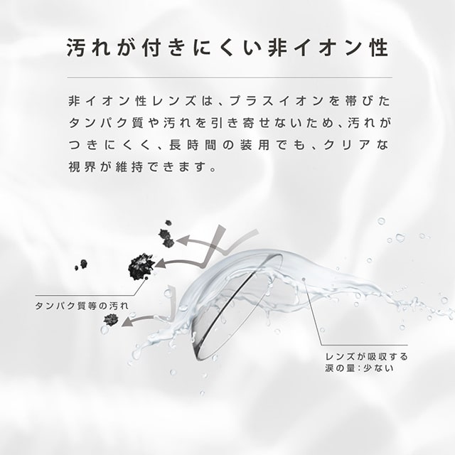 汚れがつきにくい非イオン性,エアレンズ モイスチャーUV コンフォータブル2week,クリアレンズ