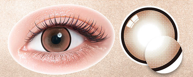 ヒビキのレンズ写真と装用写真|一条響イメージモデルのマンスリーカラコン 1month カラーズワンマンス【colors 1month】