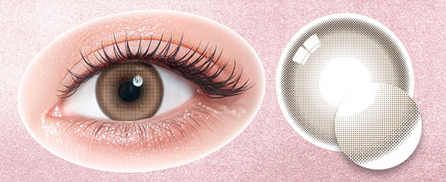 ヒビコのレンズ写真と装用写真|一条響イメージモデルのマンスリーカラコン 1month カラーズワンマンス【colors 1month】