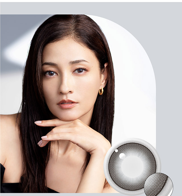 アンヴィシリコーンのコラットグレー|黒木メイサさんイメージモデル 瞳にやさしいつけ心地のシリコーンハイドロゲルレンズ アンヴィシリコーン(envie SILICONE)ワンデー,DIA14.2mm,BC8.7mm,10枚入り