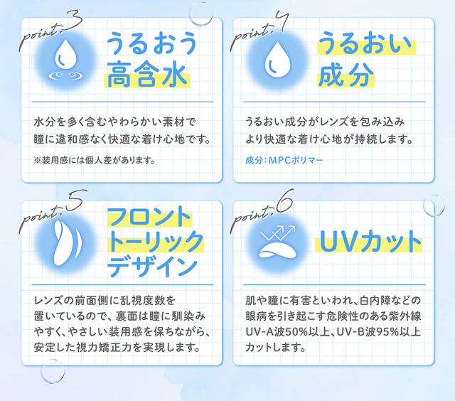 フェリアモ トーリック(乱視用) 特徴