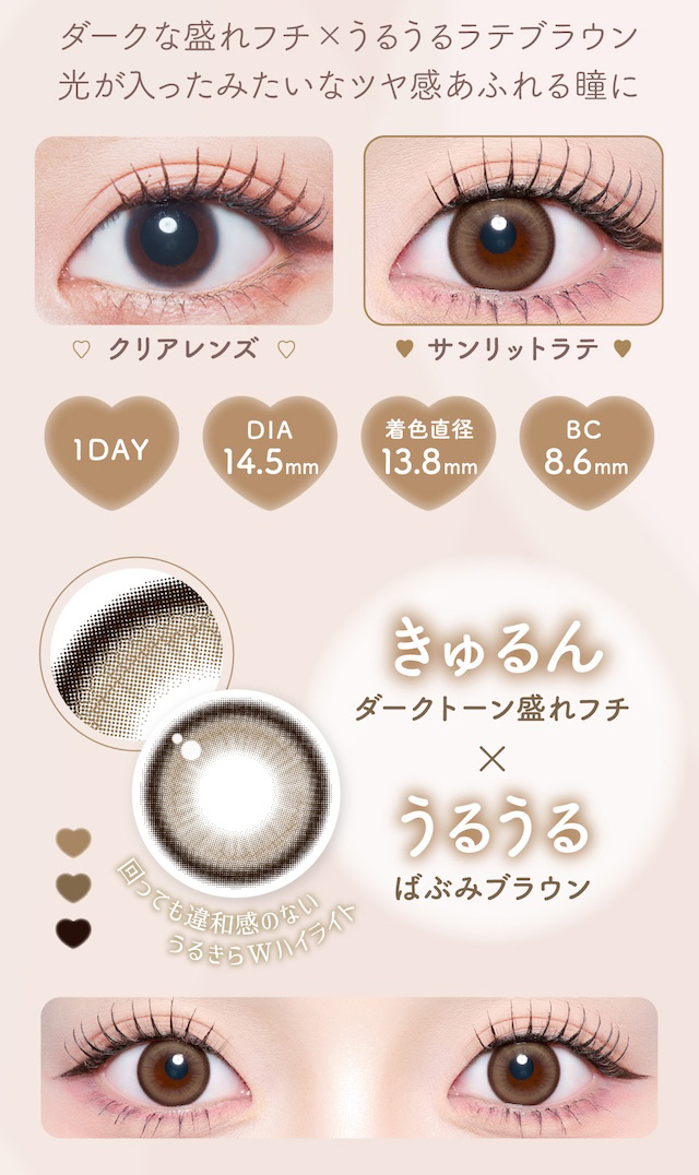 新登場!回らない水光カラー サンリットラテ うるっときらめく多幸感ブラウン