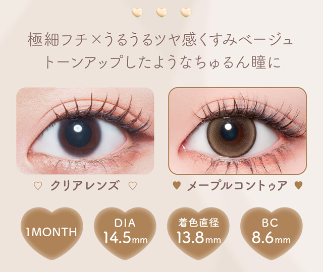 メープルコントゥア 装用画像 スペック