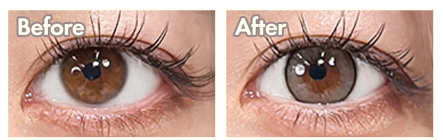 着用カラコンはエバーカラーワンデーナチュラルパールスノーグレー