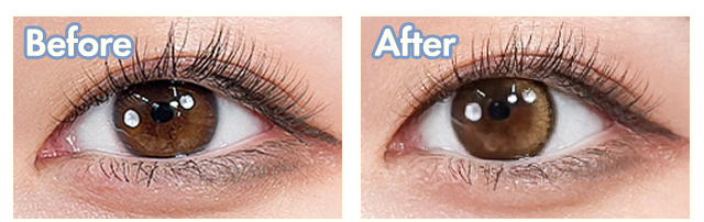 着用カラコンはオーレンズグローイワンデーブラウンー