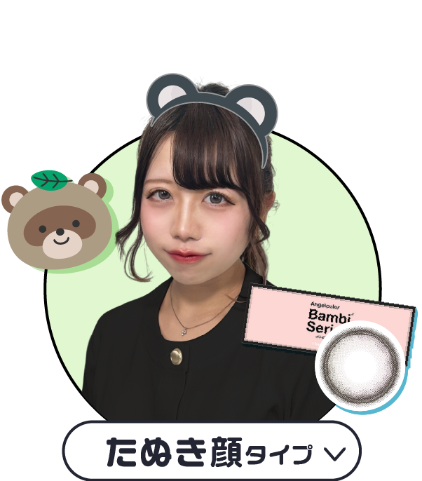 たぬき顔をチェック