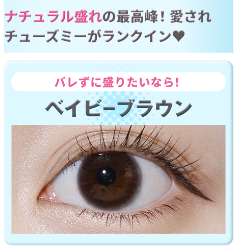 ベイビーブラウンの装用画像