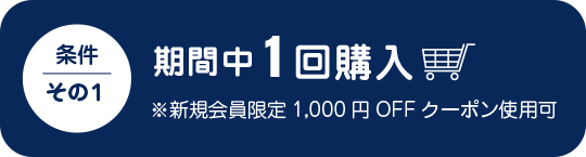 条件1 期間中に1回購入