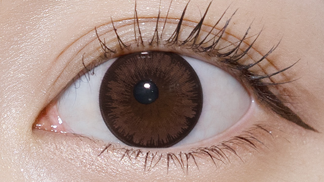 ラヴェールアクアリッチUV センシュアルブラウン10枚入 装用画像