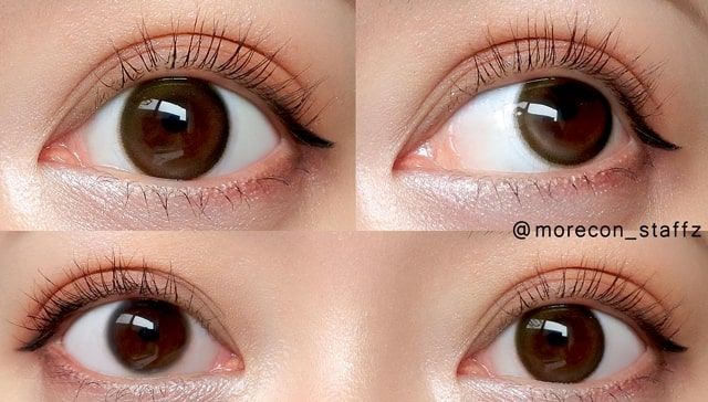 モアコン スタッフZ 人気のカラコン 着画レポ クリアレンズとカラーコンタクトの比較画像