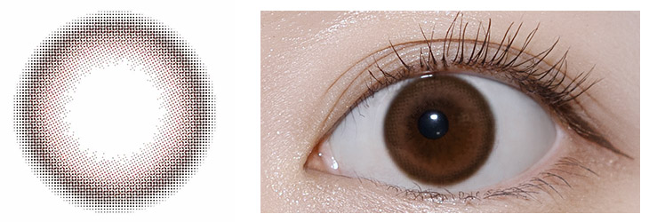 モアコン スタッフZ 人気のカラコン 着画レポ クリアレンズとカラーコンタクトの比較画像