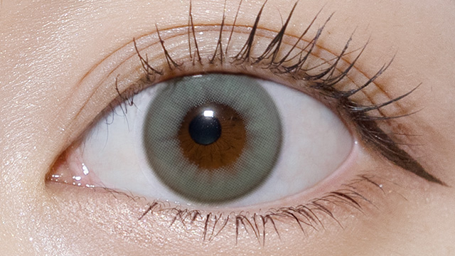 ワンデーリフレア エーアイ サヴェージグリーン 装用画像