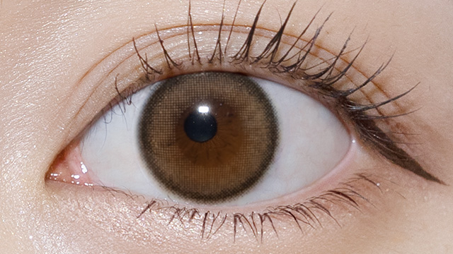 ワンデーリフレア エーアイ ガーリッシュベージュ 装用画像