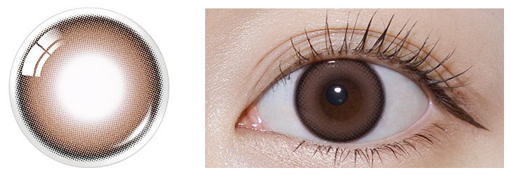 OLENS(オーレンズ) ムードナイトワンデー ムードチョコ 近めの装用画像