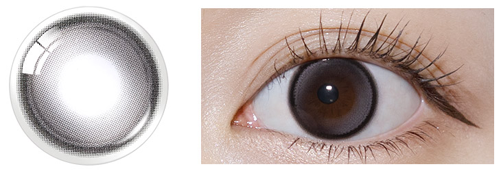 OLENS(オーレンズ) グローイティアワンデー チャコール 近めの装用画像