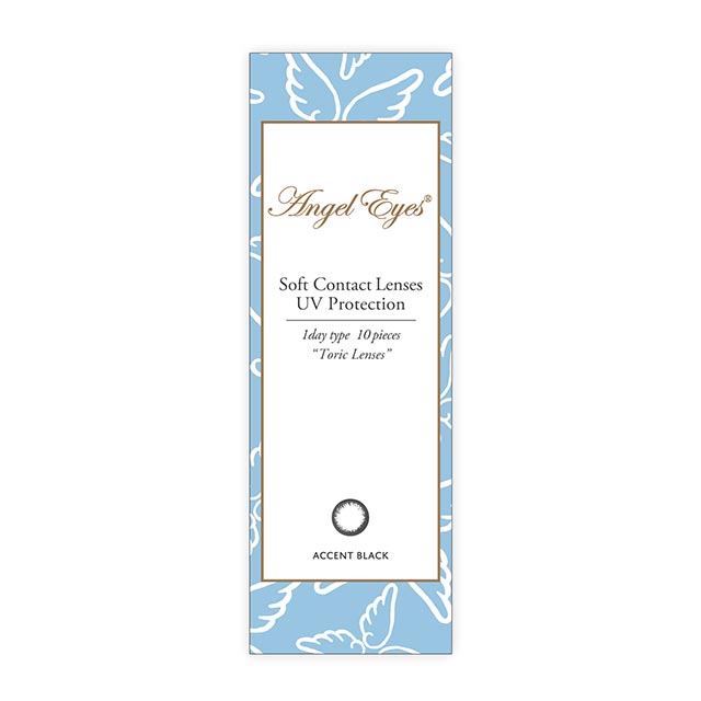 エンジェルアイズワンデートーリック(乱視用) アクセントブラック CYL-0.75/AXIS180(4)