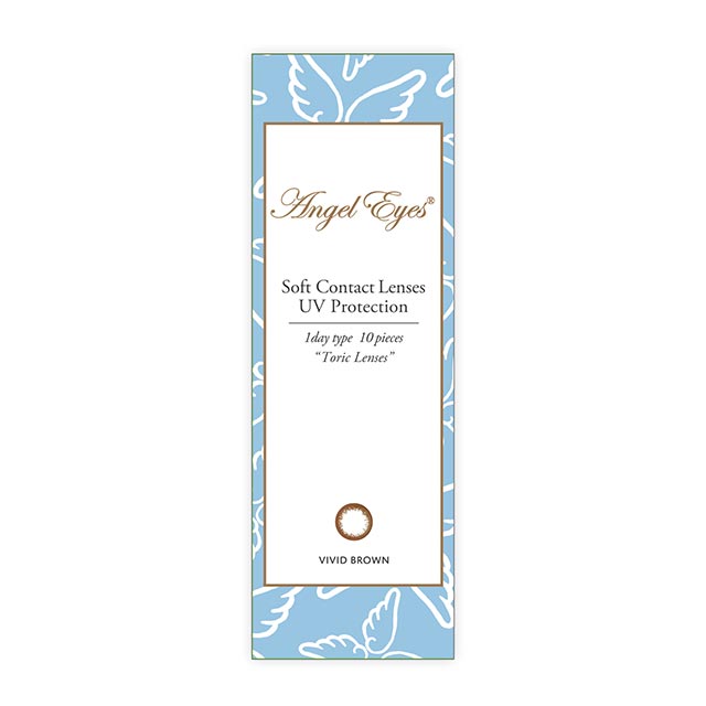 エンジェルアイズワンデートーリック(乱視用) ヴィヴィッドブラウン CYL-0.75/AXIS180(4)