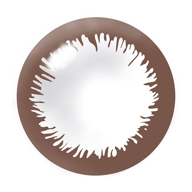 エンジェルアイズワンデートーリック(乱視用) ヴィヴィッドブラウン CYL-1.25/AXIS180(3)