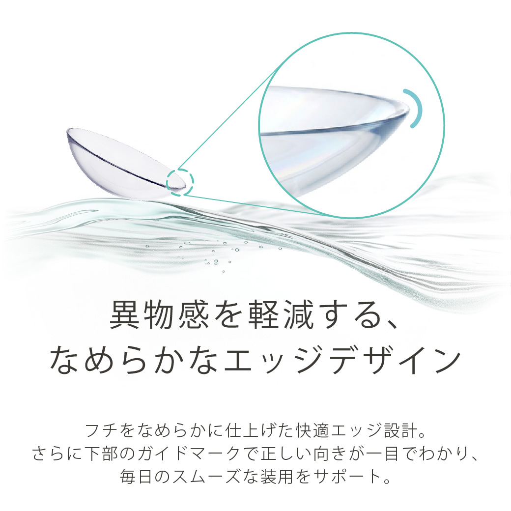 エアレンズトーリック1dayモイスチャー55%UV クリア(CYL-1.75/AXIS180°)(6)