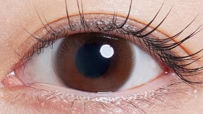 ピュアブラウン 装用画像