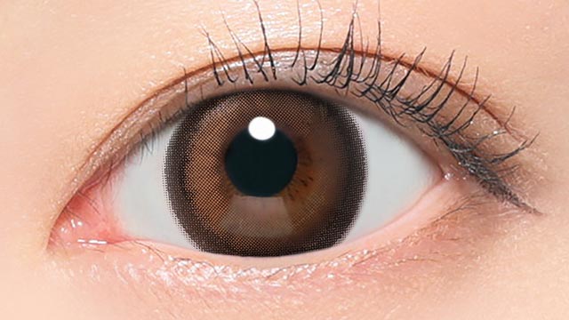 シークレットキャンディーマジック バターブラウン度あり 装用画像