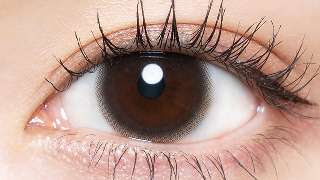 チューズミー トーリック(乱視用) ベイビーブラウン【CYL:-1.25】の装用画像