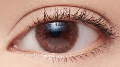 ピンク×クリアブラウン 装用画像