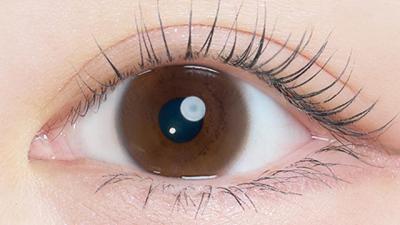 優花ブラウン 装用画像