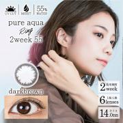 ピュアアクア リング 2week 55 ダークブラウン