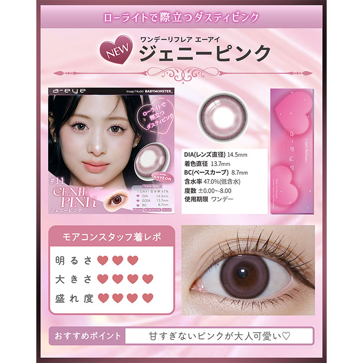 ワンデーリフレア エーアイ ジェニーピンク(5)