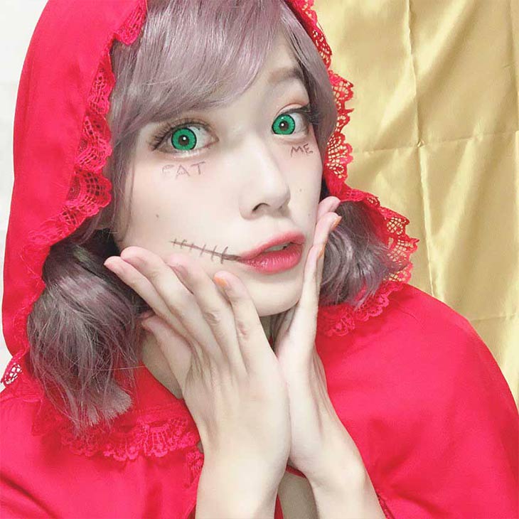 モアコンモデル ハルのハロウィンコスプレ 赤ずきんの画像