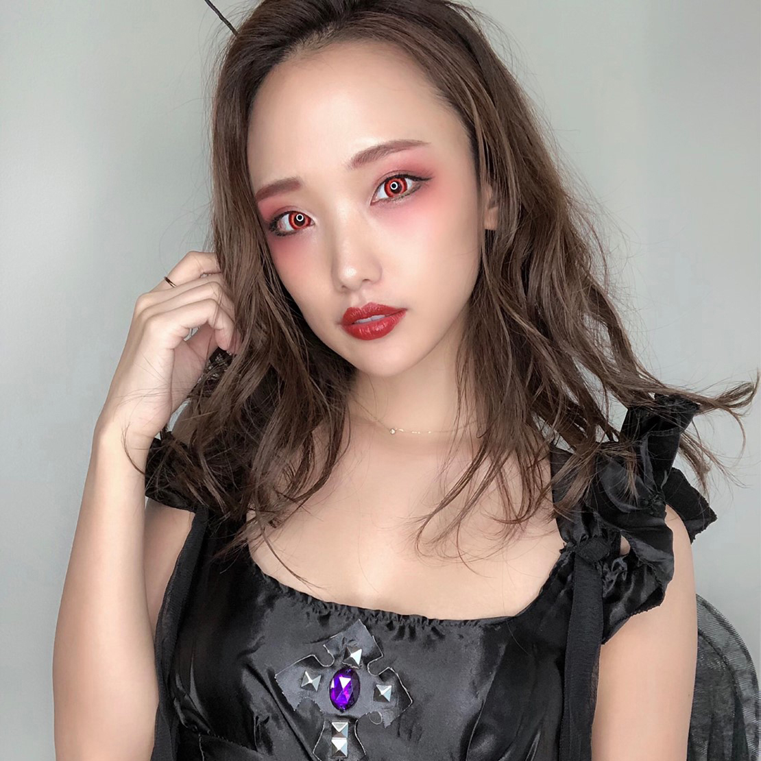 モアコンモデル ゆうのハロウィンコスプレ ゴシックエンジェルの画像