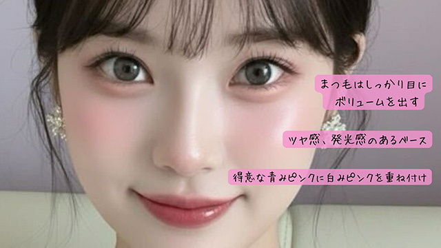 ブルベ冬の多幸感メイクのポイント