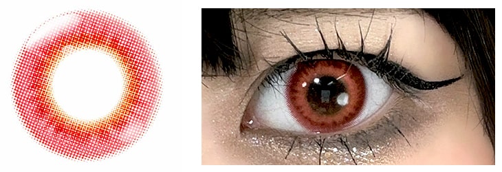 エティアジュレワンデー アップルジュレ カラコン装用画像