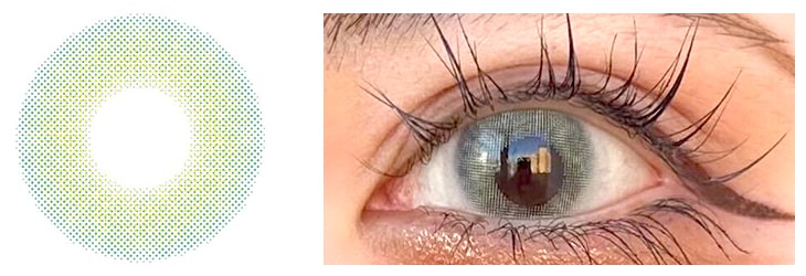 エヌズコレクション サバテイショク カラコン装用画像