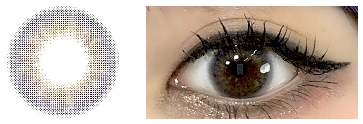 トパーズ　アメジスト カラコン装用画像