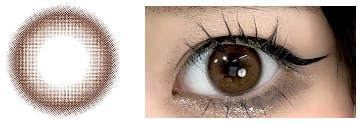 超モテコンウルトラワンデー つやモテリング カラコン装用画像