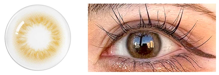 オーレンズ スカンディワンデー ヘーゼル カラコン装用画像