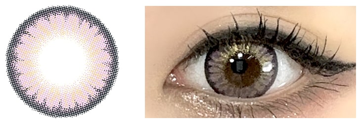 ラヴェール ロリポップピンク カラコン装用画像